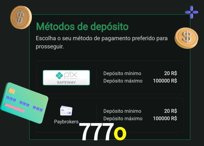 O cassino 777o oferece uma grande variedade de métodos de pagamento